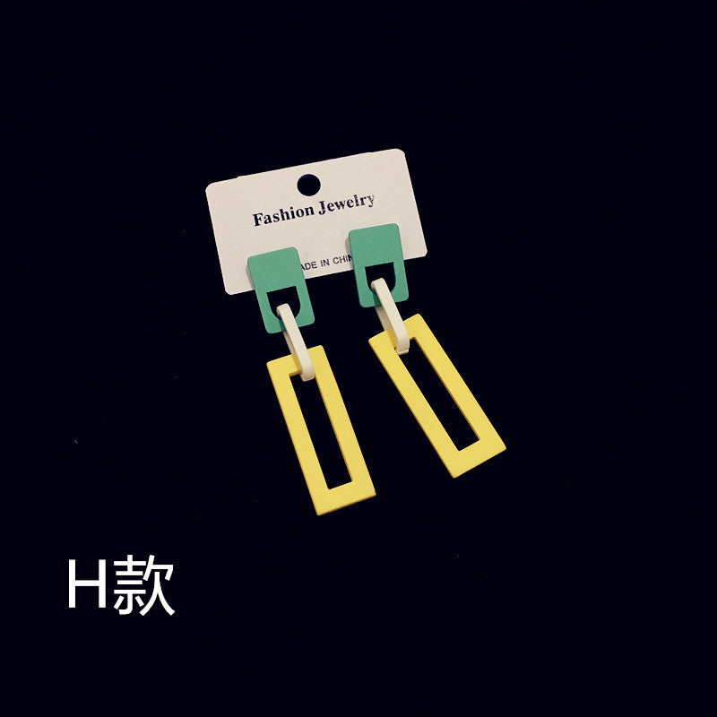 Wholesale Colorful Geometric Acrylic Flower Earrings ACC-ES-CT033