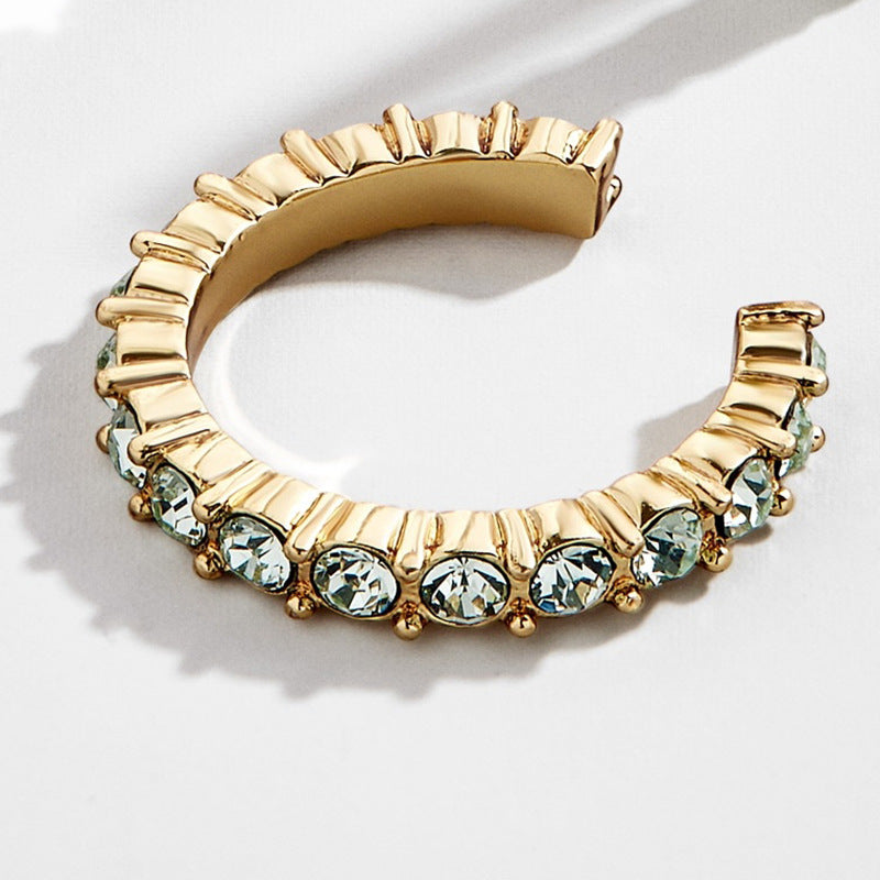 Wholesale  All-match C- type Earrings  Diamond Earrings Set