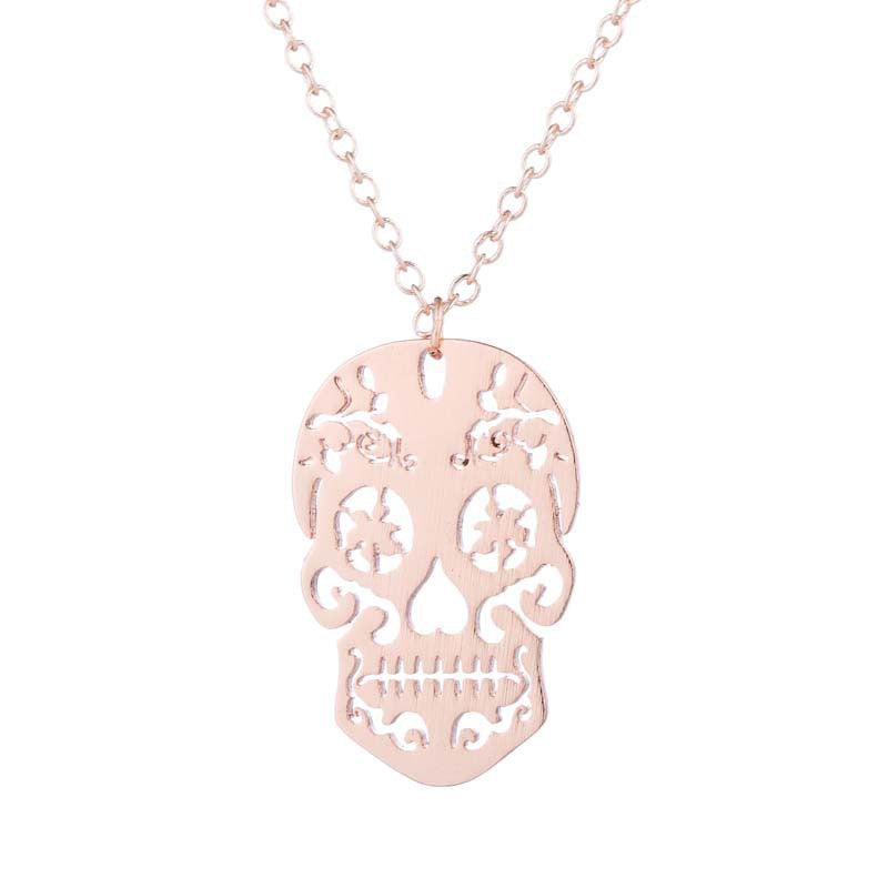 Wholesale Halloween Vintage Horror Hollow Pendant Stainless Steel Necklaces ACC-NE-Jisen001