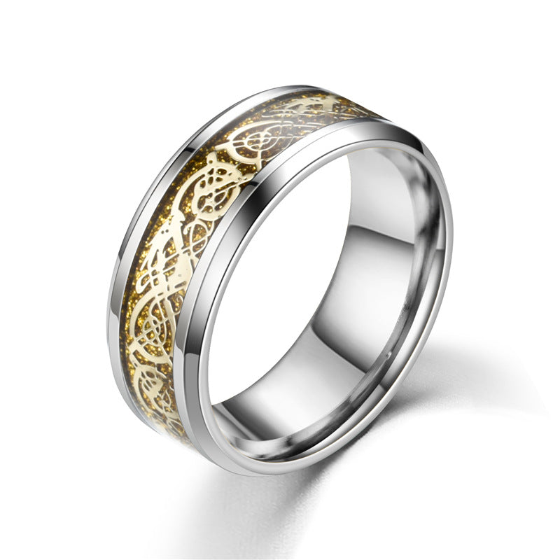 Wholesale Dragon Pattern Stainless Steel Rings ACC-RS-Banlan004