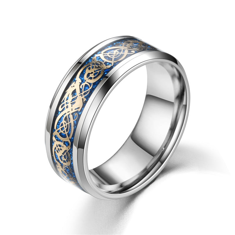 Wholesale Dragon Pattern Stainless Steel Rings ACC-RS-Banlan004