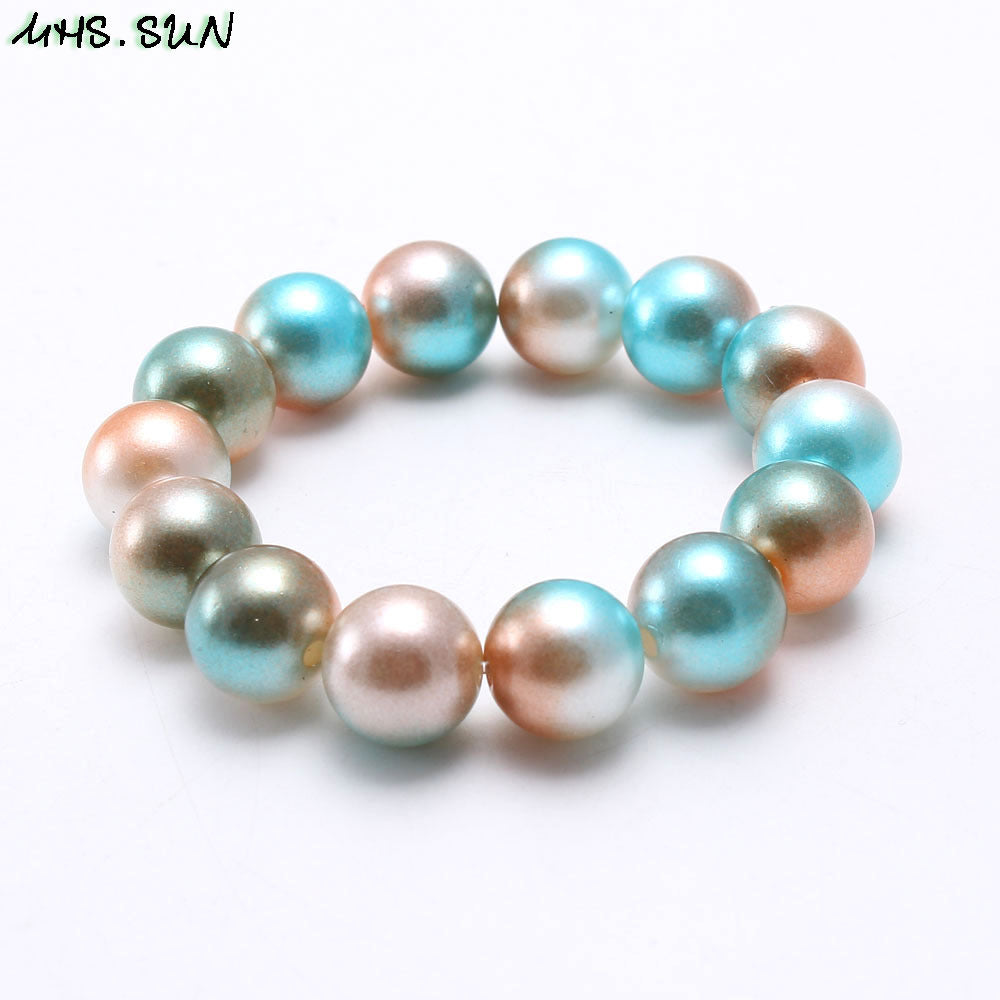 Wholesale Colorful Acrylic Pearl Children's Beaded Bracelet ACC-BT-NiJia002