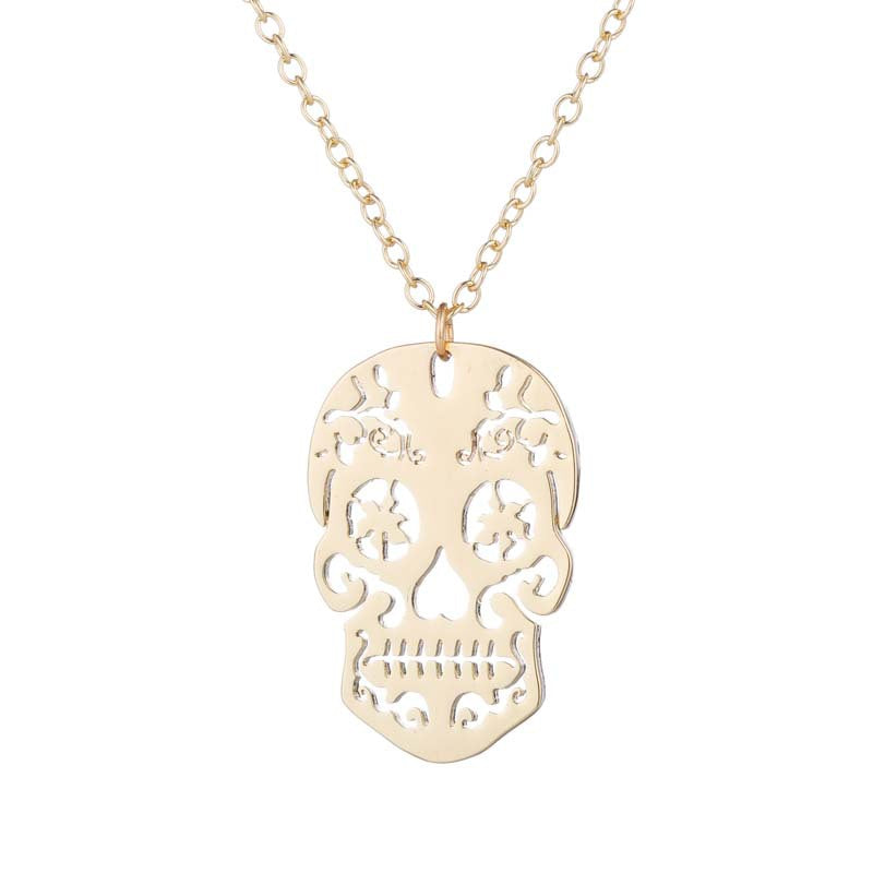Wholesale Halloween Vintage Horror Hollow Pendant Stainless Steel Necklaces ACC-NE-Jisen001