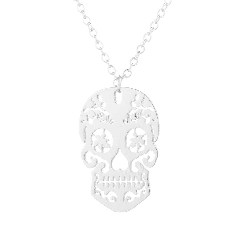 Wholesale Halloween Vintage Horror Hollow Pendant Stainless Steel Necklaces ACC-NE-Jisen001