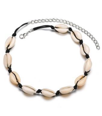 Wholesale Braided Shell Short Clavicle Necklace