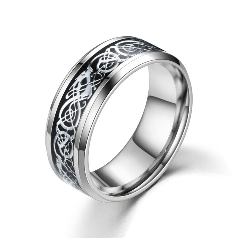 Wholesale Dragon Pattern Stainless Steel Rings ACC-RS-Banlan004