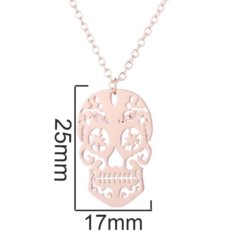 Wholesale Halloween Vintage Horror Hollow Pendant Stainless Steel Necklaces ACC-NE-Jisen001