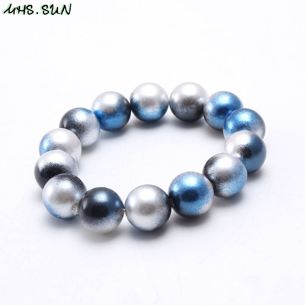 Wholesale Colorful Acrylic Pearl Children's Beaded Bracelet ACC-BT-NiJia002
