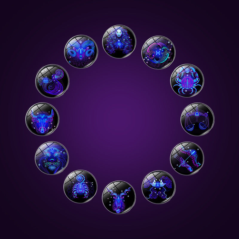 Wholesale 12 Constellations Multi-layered Luminous Punk Leather Starry Sky Bracelet Miyuki Titanium Steel Layered Bracelet Set ACC-BT-Saih008