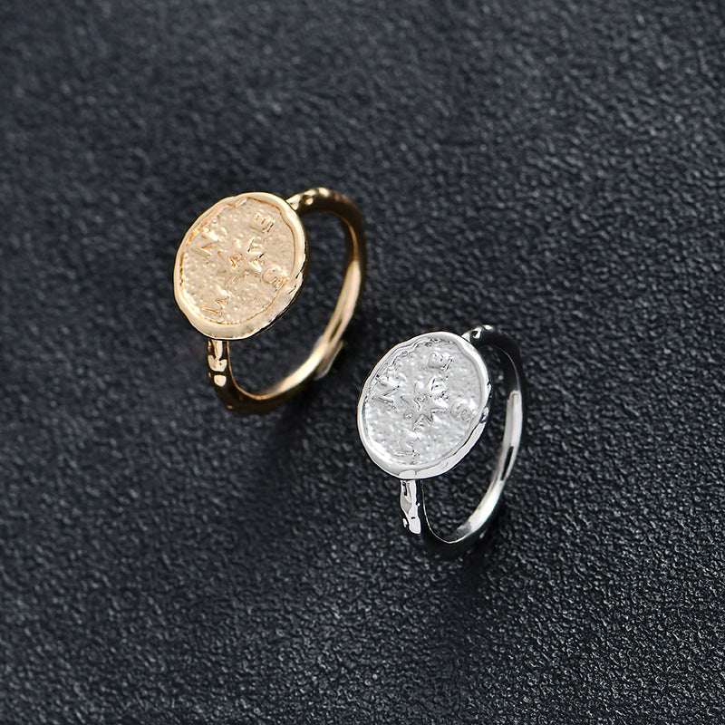 Wholesale compass modeling ring alloy jewelry