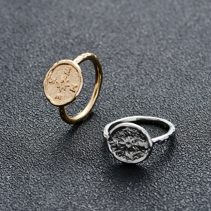 Wholesale compass modeling ring alloy jewelry