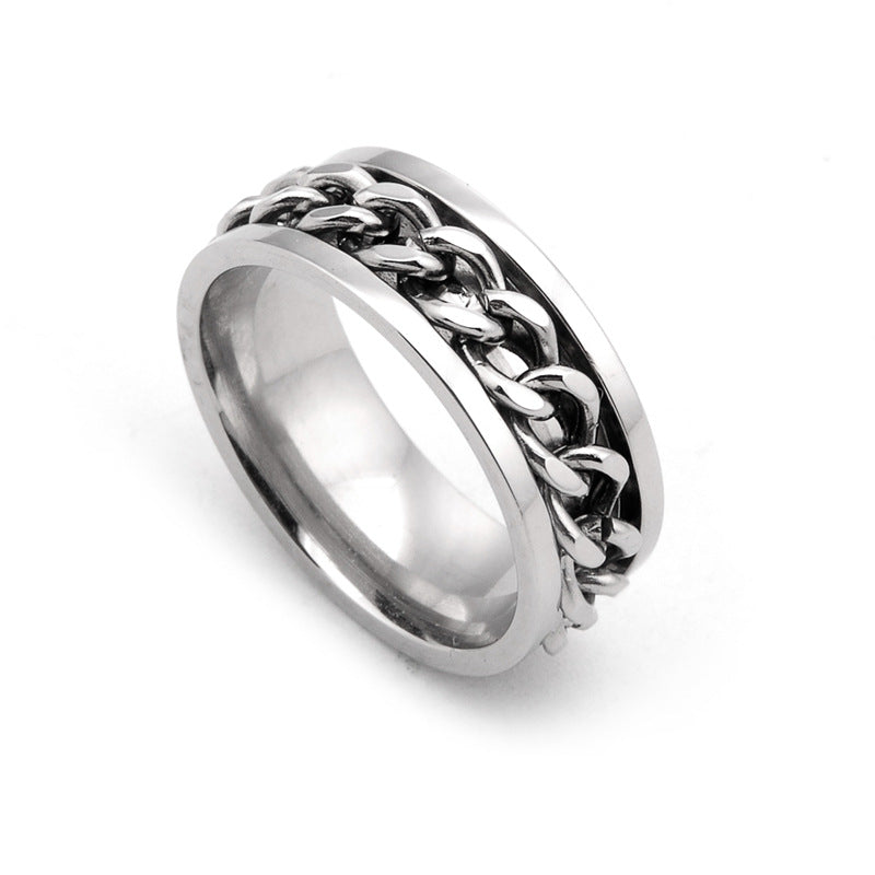 Anello a catena girevole in acciaio inossidabile all'ingrosso