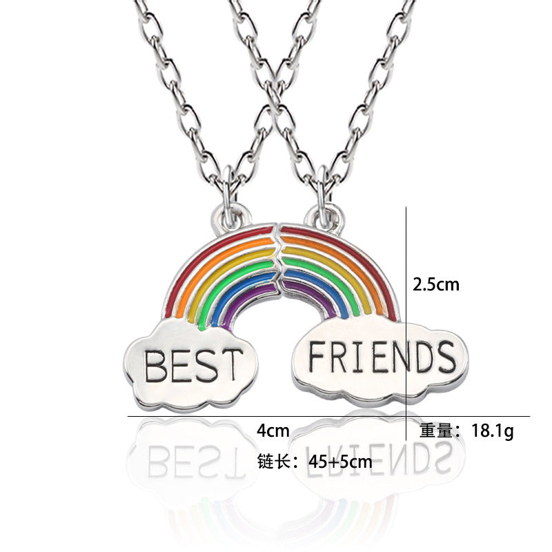 Wholesale Stitching Letter Necklace Diamond Heart Choker Necklaces ACC-NE-Tiangao010