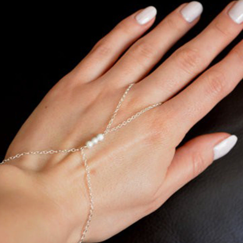 Wholesale alloy white pearl bracelet