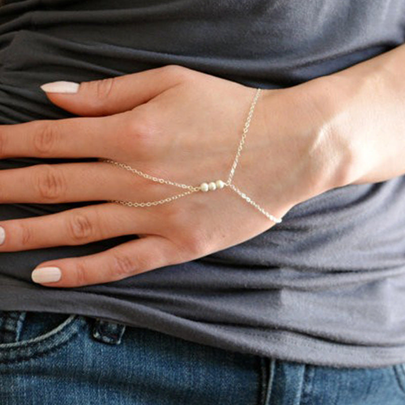 Wholesale alloy white pearl bracelet