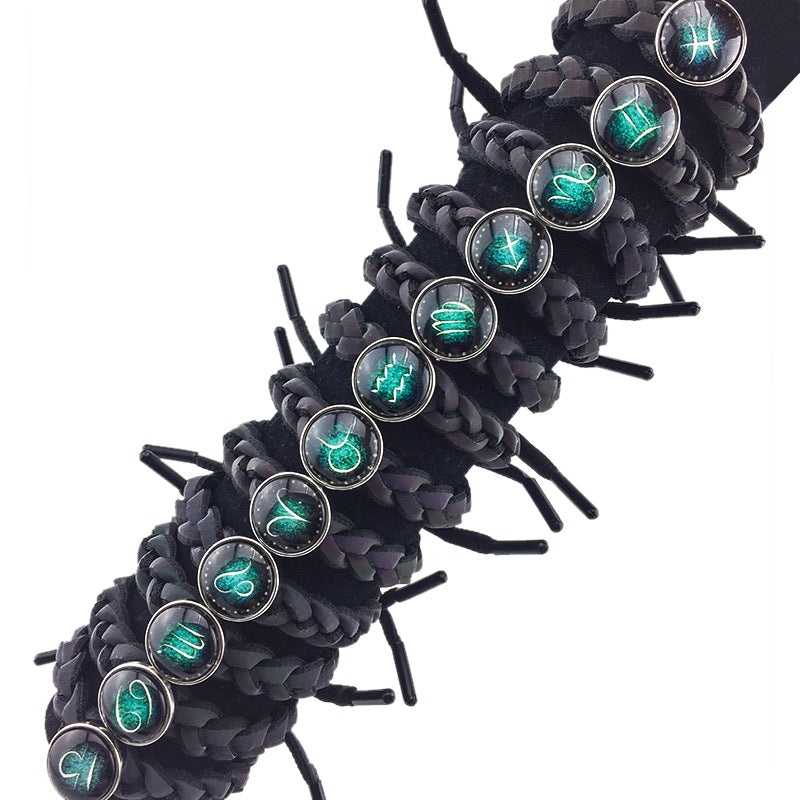 Wholesale Luminous Gemstone 12 Zodiac Bracelet ACC-BT-Saih022