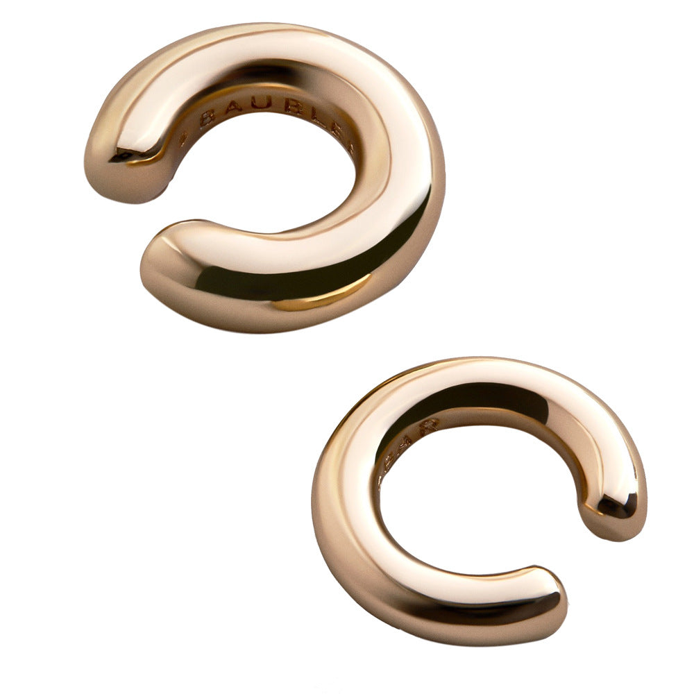 Wholesale  smooth plain ring ear clip retro earrings