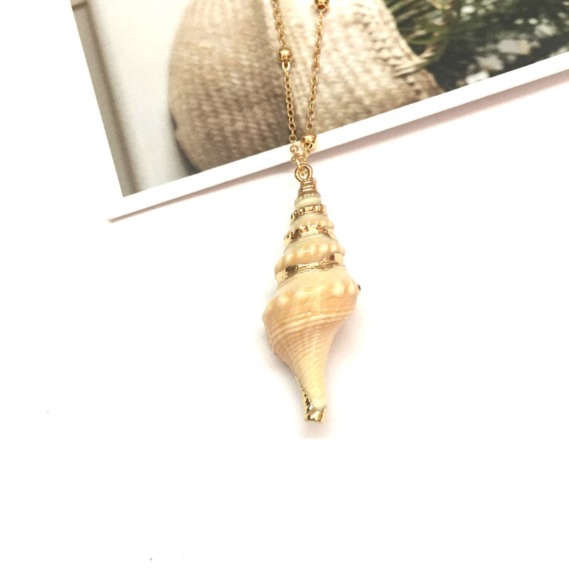 Wholesale Conch Bead Necklace Natural Shell  Beach Natural Necklace