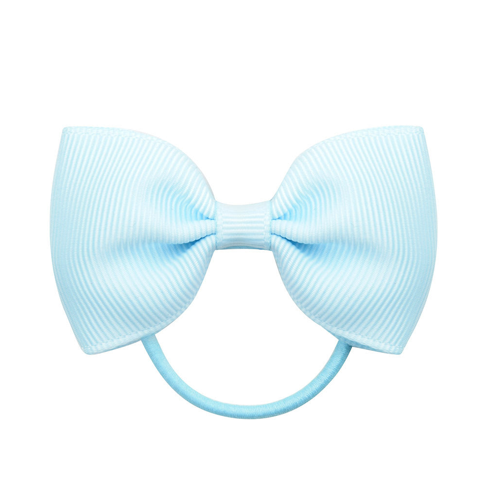 Wholesale Solid Color Rubber Band Bow Cute Kids Hair Scrunchies ACC-HS-YaLun004