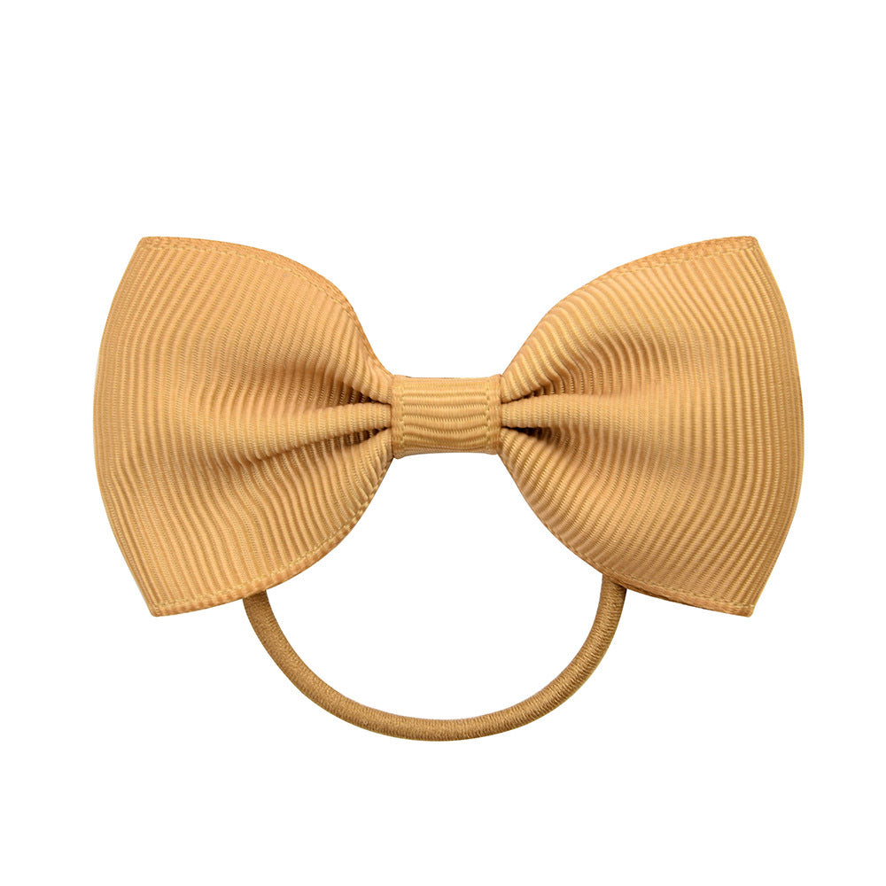 Wholesale Solid Color Rubber Band Bow Cute Kids Hair Scrunchies ACC-HS-YaLun004