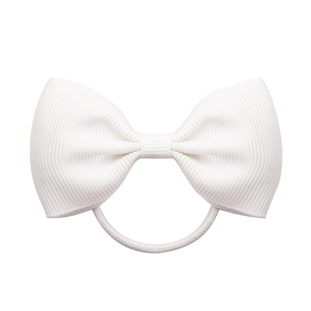 Wholesale Solid Color Rubber Band Bow Cute Kids Hair Scrunchies ACC-HS-YaLun004