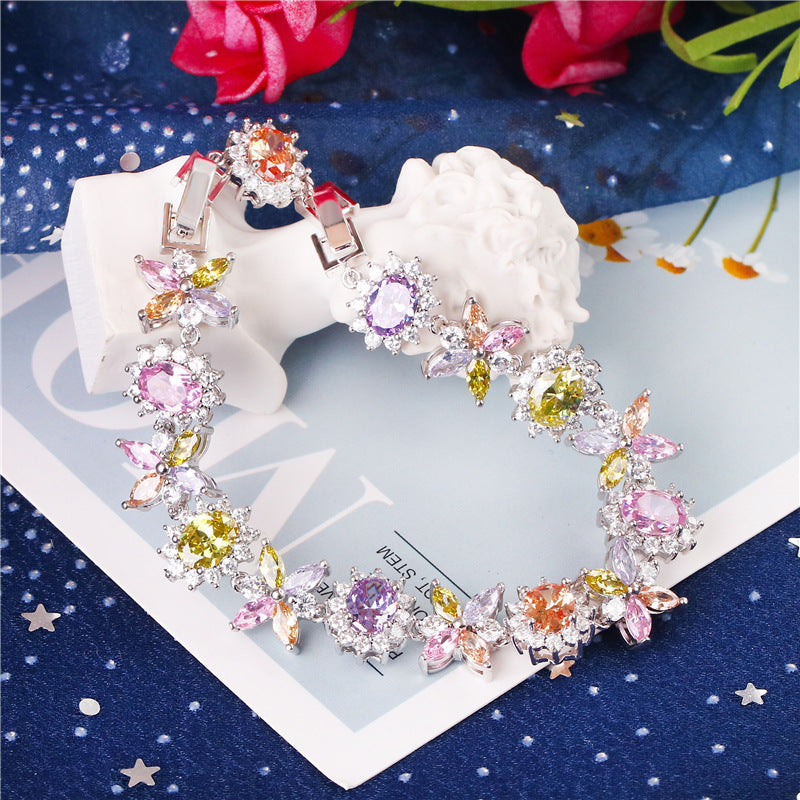 Wholesale Fashion Trendy Copper Zircon Bracelet