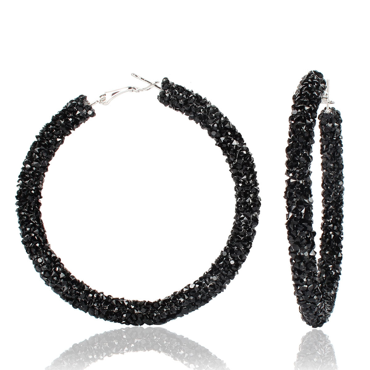 Wholesale Diamond Simple Hoop Earrings ACC-ES-Tengc002