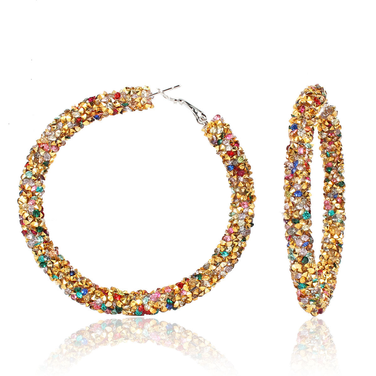 Wholesale Diamond Simple Hoop Earrings ACC-ES-Tengc002