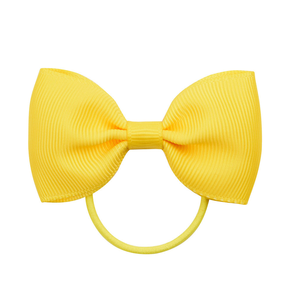 Wholesale Solid Color Rubber Band Bow Cute Kids Hair Scrunchies ACC-HS-YaLun004