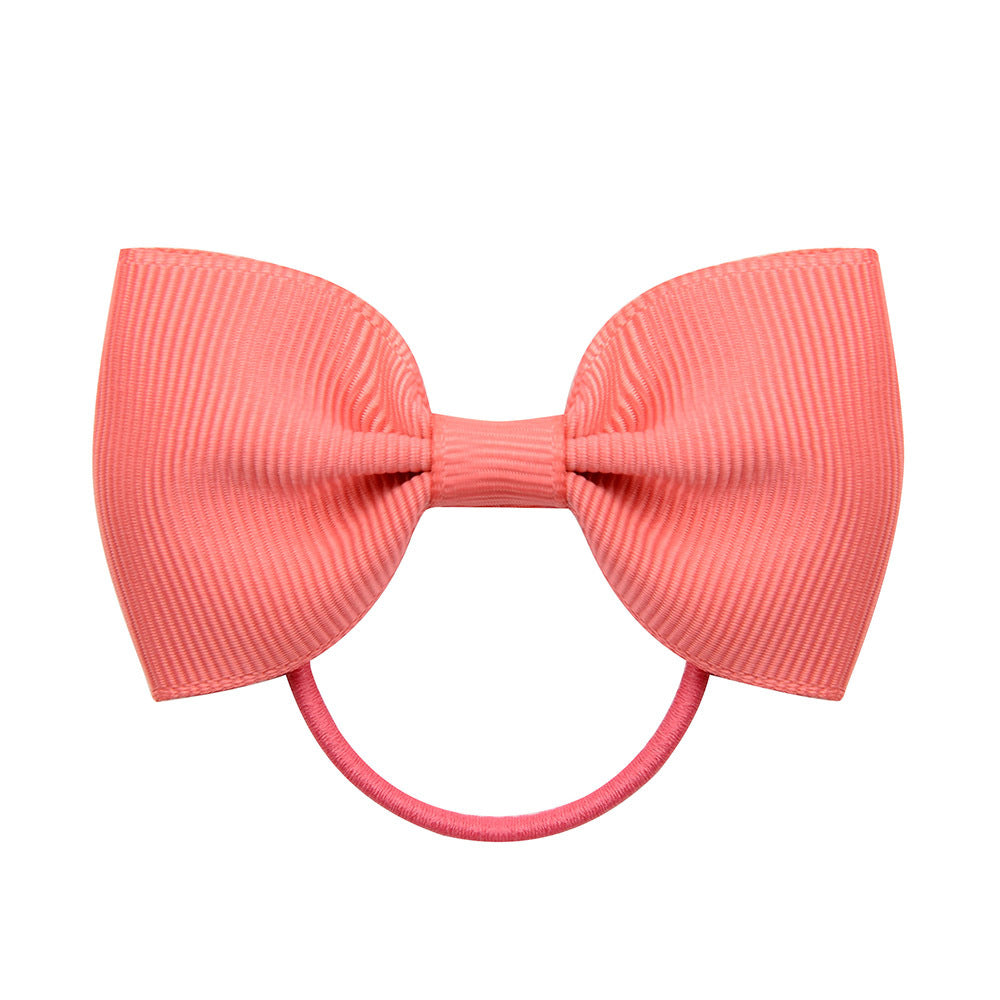Wholesale Solid Color Rubber Band Bow Cute Kids Hair Scrunchies ACC-HS-YaLun004
