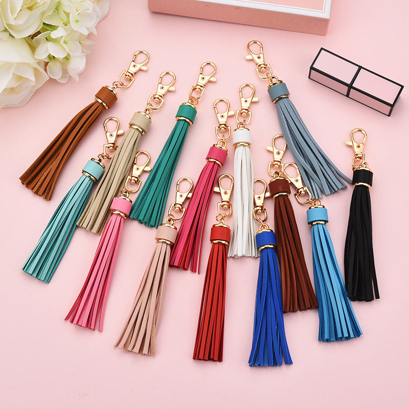 Wholesale PU Leather Tassel Keychains ACC-KC-WoAn019
