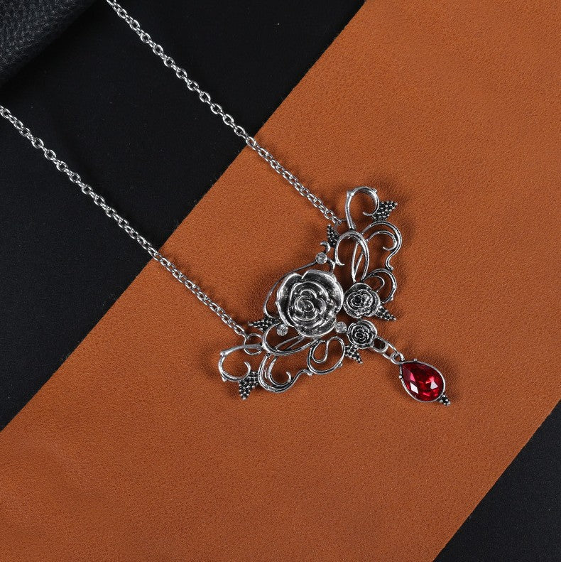 Wholesale Gothic Vampire  Bat Necklace Set with Choker and Skull Pendant,  Fashion Accessory for Costume Party