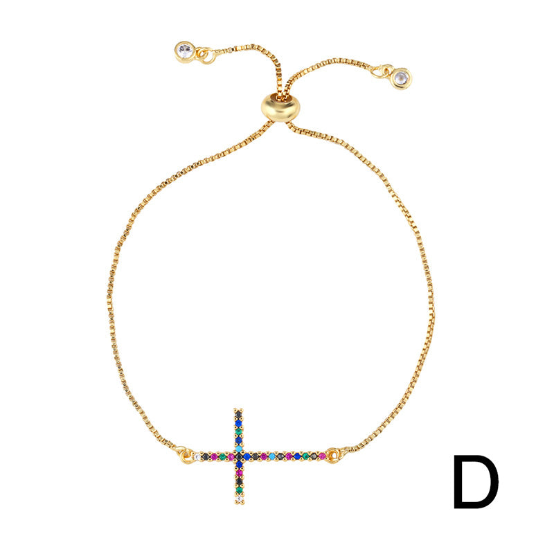 Wholesale Copper shell and zircon bracelet