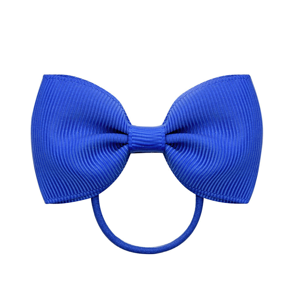 Wholesale Solid Color Rubber Band Bow Cute Kids Hair Scrunchies ACC-HS-YaLun004