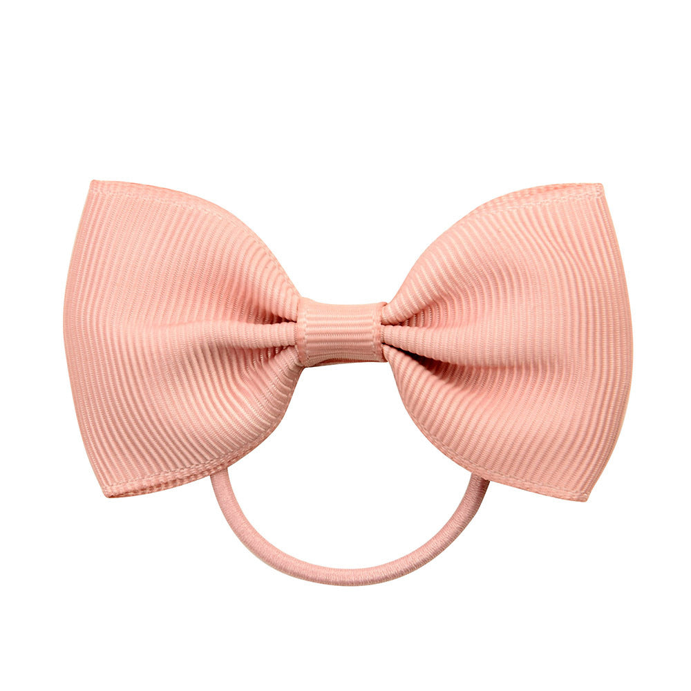 Wholesale Solid Color Rubber Band Bow Cute Kids Hair Scrunchies ACC-HS-YaLun004