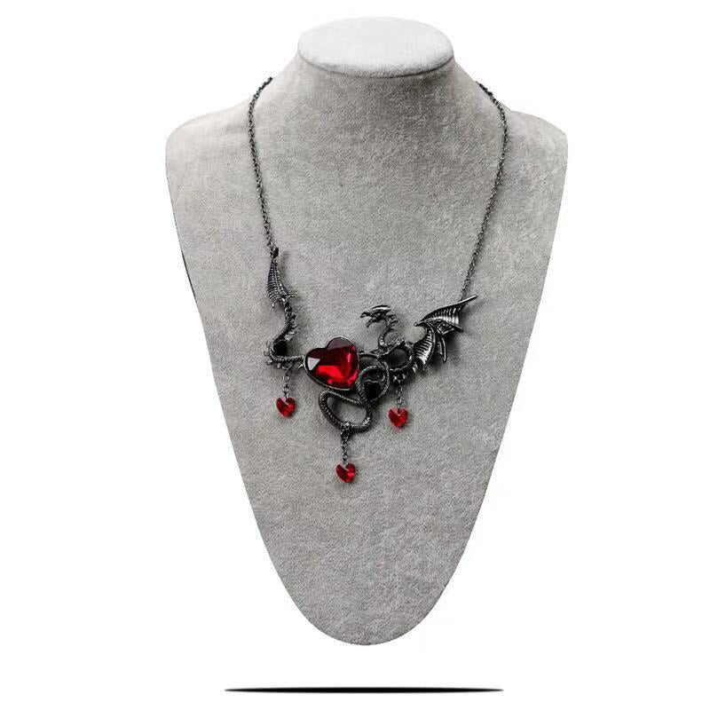 Wholesale Gothic Vampire  Bat Necklace Set with Choker and Skull Pendant,  Fashion Accessory for Costume Party