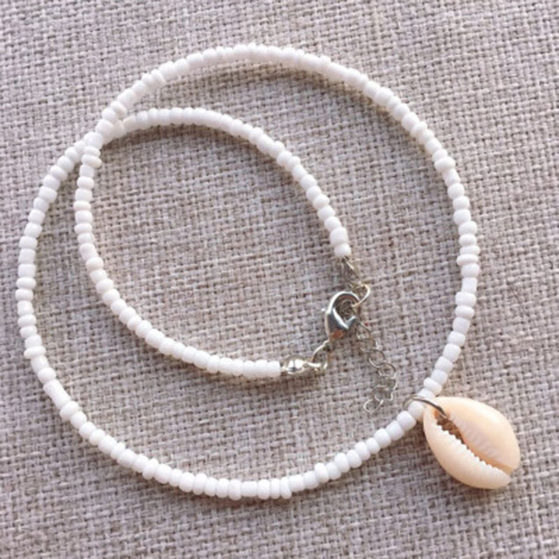 Wholesale Bohemian White Rice Bead Necklace