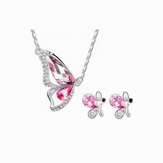 Wholesale  alloy butterfly set necklace