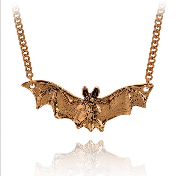 Wholesale Gothic Vampire  Bat Necklace Set with Choker and Skull Pendant,  Fashion Accessory for Costume Party