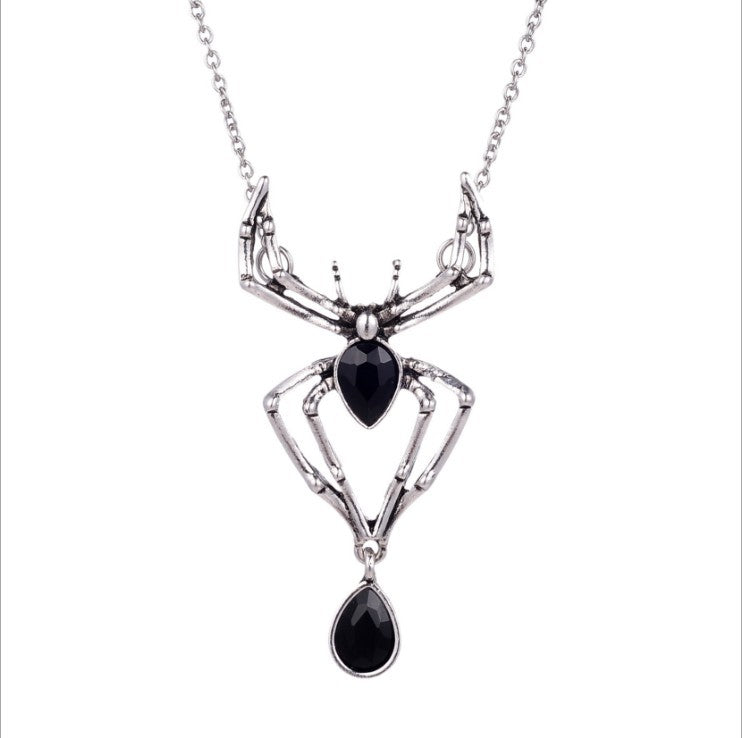 Wholesale Gothic Vampire  Bat Necklace Set with Choker and Skull Pendant,  Fashion Accessory for Costume Party