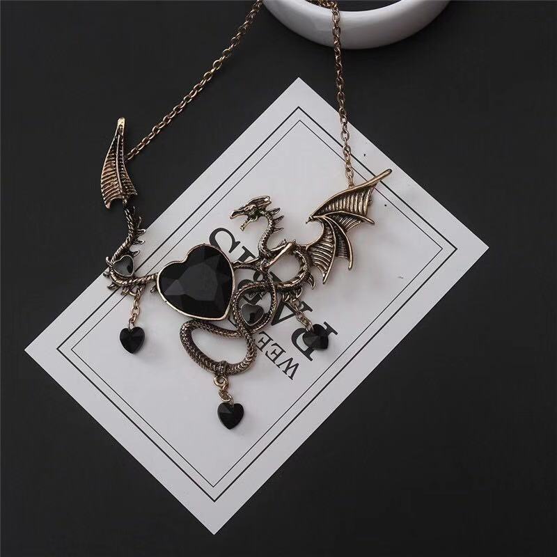 Wholesale Gothic Vampire  Bat Necklace Set with Choker and Skull Pendant,  Fashion Accessory for Costume Party