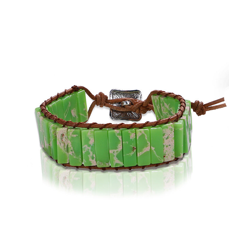 Wholesale Hand Woven Imperial Stone Bracelet