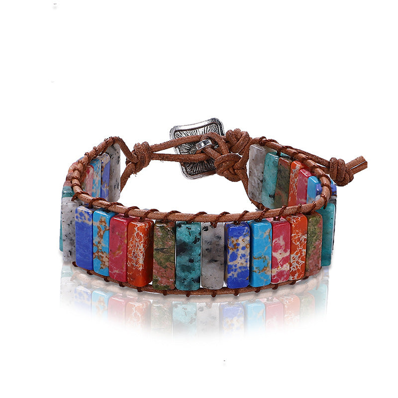 Wholesale Hand Woven Imperial Stone Bracelet