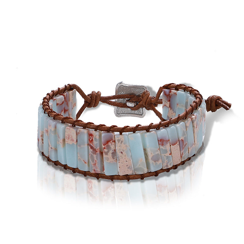 Wholesale Hand Woven Imperial Stone Bracelet