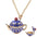 Wholesale  interesting design enamel glaze fashion teapot can be opened pendant long necklace