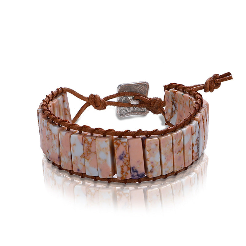 Wholesale Hand Woven Imperial Stone Bracelet