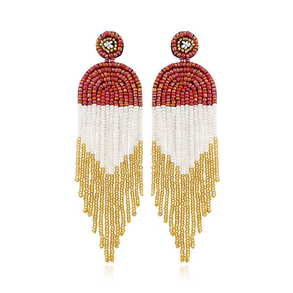 Wholesale Bohemian Vintage Tassel Earrings ACC-ES-JieMi006