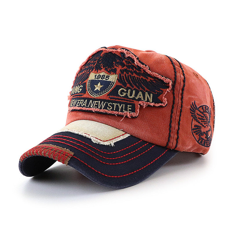 Wholesale Baseball Cap Embroidery Washed Old Hat ACC-HT-YangGuan005