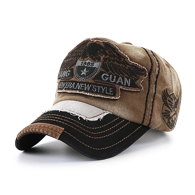 Wholesale Baseball Cap Embroidery Washed Old Hat ACC-HT-YangGuan005