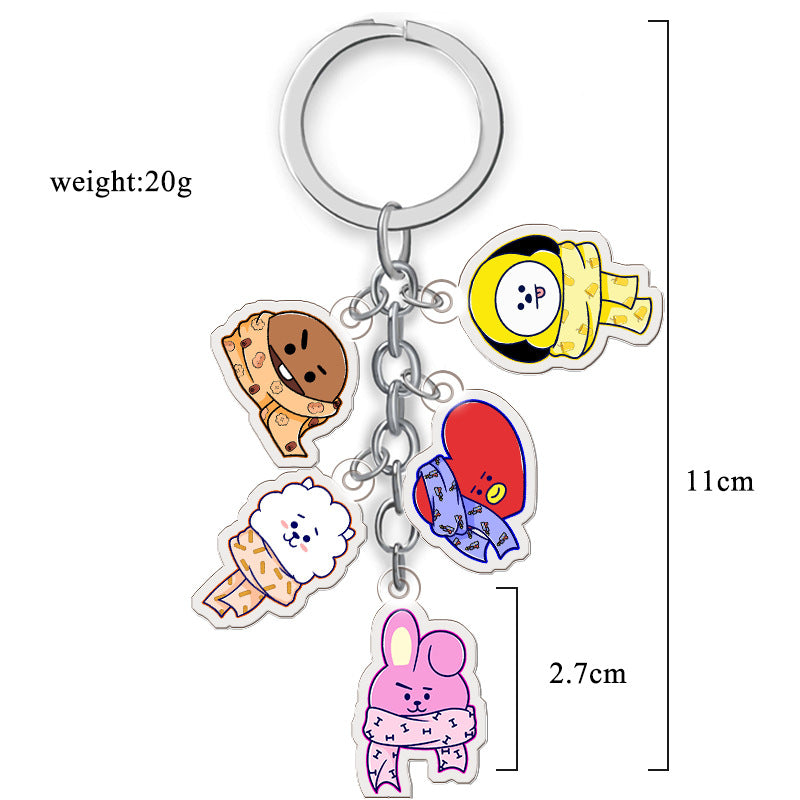 Wholesale Animation Peripherals Cartoon Cute Acrylic Keychain Transparent Pendant ACC-KC-XinFan001